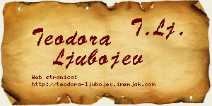 Teodora Ljubojev vizit kartica
